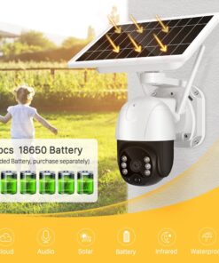 PTZ  360 Degrees 5MP 4G SIM Card Solar WIFI Security Motion Surveillance Camera