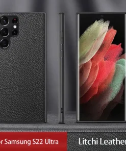 Luxury Premium Retro Lychee Grain Leather Case Cover For Samsung Galaxy S22 Ultra/S23 Ultra