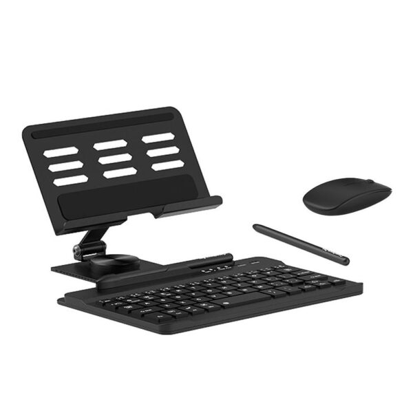 Luxury Premium Wireless Bluetooth Keyboard Mouse And Pen compatible Keyboard Rotating Folding Stand - Image 3