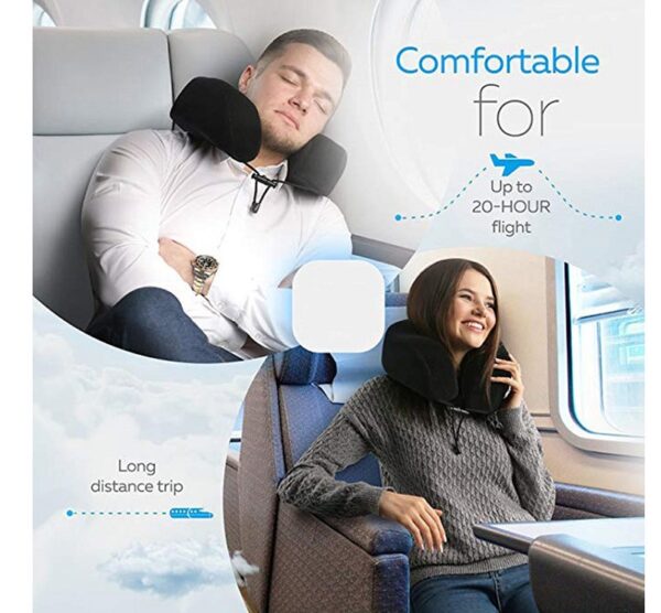 Memory Foam U-shaped Neck Soft Travel Pillow Massage - Image 3