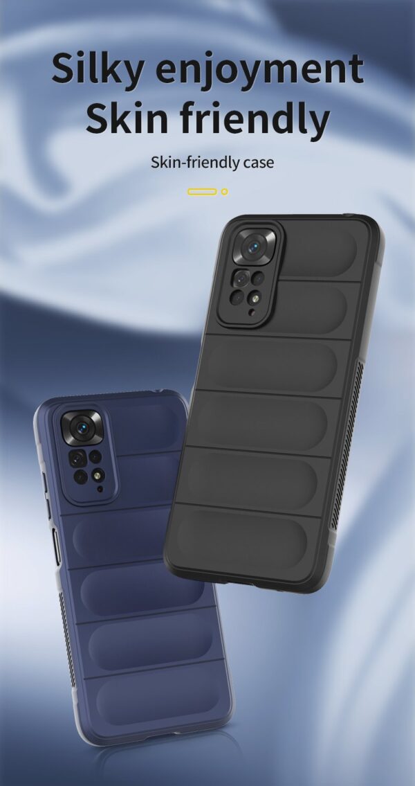 Luxury Liquid Silicone Coque Global Shockproof Case and 3D Glass Protector For Redmi Note 11/Note 11 Pro - Image 5