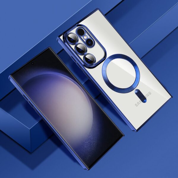 Luxury Premium Transparent Plating Anti-Scratch with Full Camera Cover For Samsung Galaxy S24 Ultra - Image 27