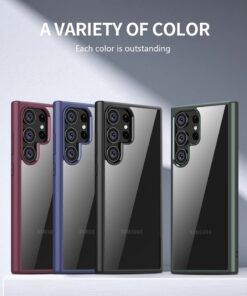 Luxury Crystal Clear TPU Frame Hybrid Shockproof Cover for Samsung Galaxy S23 Ultra