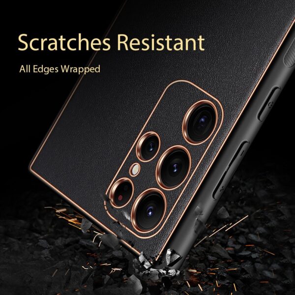 DUX DUCIS YOLO Series Case Luxury Protecting Back Cover Leather Pattern For Samsung Galaxy S22 Ultra - Image 6