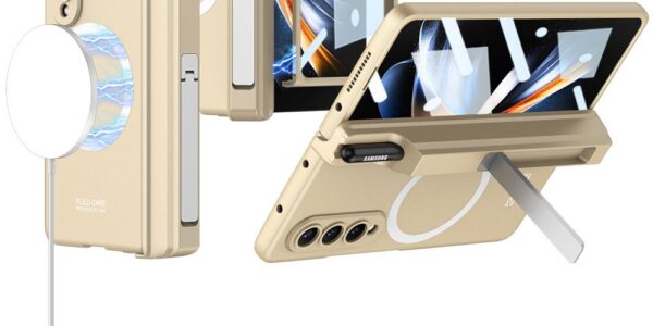 Magsafe Wireless Charging Magnetic Hinge Pen Holder Stand Case Cover For Fold 3 /Fold 4 - Image 2