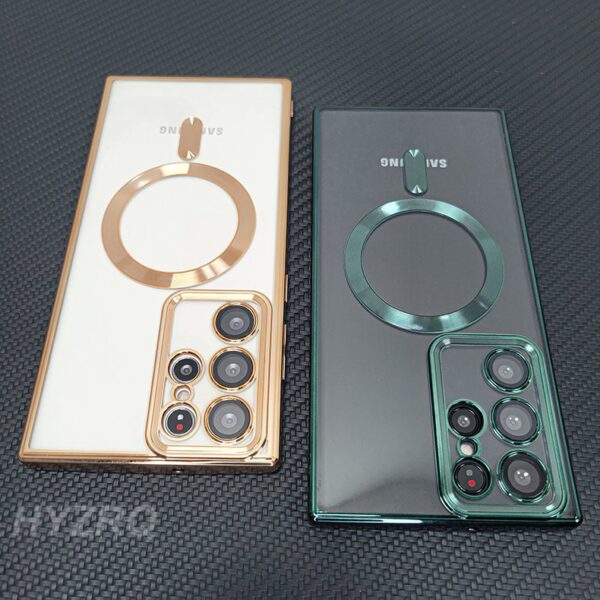 Luxury Premium Transparent Plating Anti-Scratch with Full Camera Cover For Samsung Galaxy S24 Ultra - Image 28