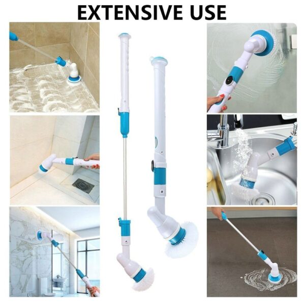 Electric Rechargeable Adjustable Cordless Spinning  Scrubber Brush