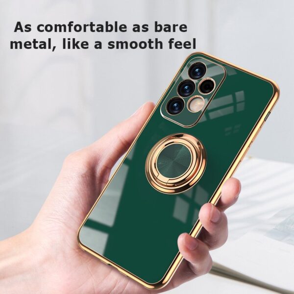 Luxury Premium Electroplated Gold Plated Case Cover and 3D Glass Protector For Samsung A13 - Image 9