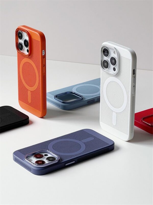 Luxury Premium Magnetic Grid Breathable Heat Dissipation Cooling Slim Case Cover For iPhone Series - Image 16