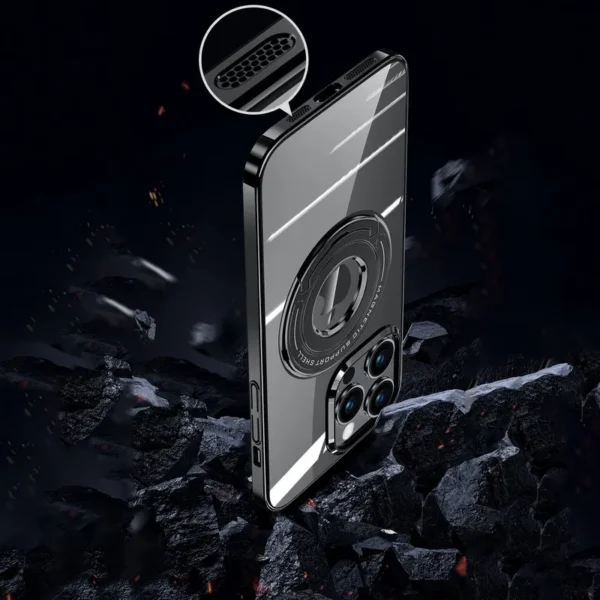 Coque Luxury Plating Slim Magsafe Shockproof Bumper Clear Case Cover For iPhone 15 Pro Max/16 Pro Max - Image 27