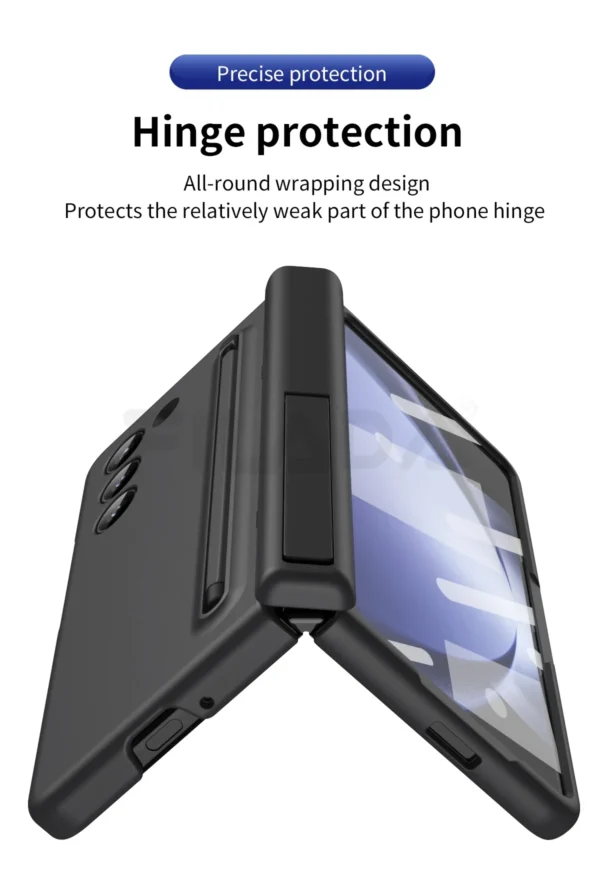 Luxury Premium Invisible Stand Hinge Stand Case Cover With S Pen For Samsung Galaxy Z Fold 5 - Image 18
