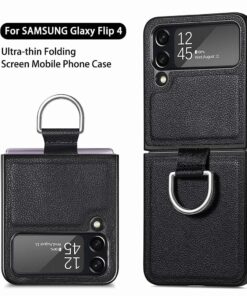 Alternative view of Samsung Galaxy Z Flip 3/4 5G Series Luxury Premium Anti-Scratch Leather Case