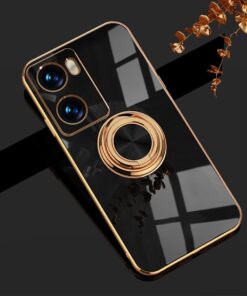 Alternative view of Luxury Premium Electroplated Gold Plated Case Cover and 3D Glass Protector For Oppo A77