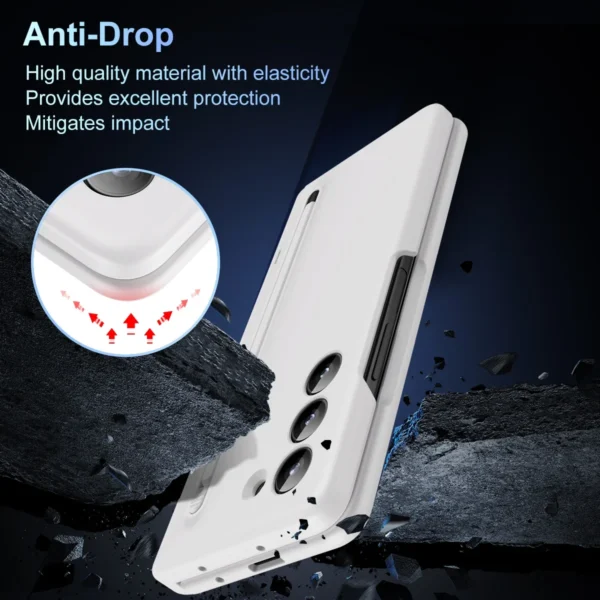 Luxury Premium Invisible Stand Hinge Stand Case Cover With S Pen For Samsung Galaxy Z Fold 5 - Image 20