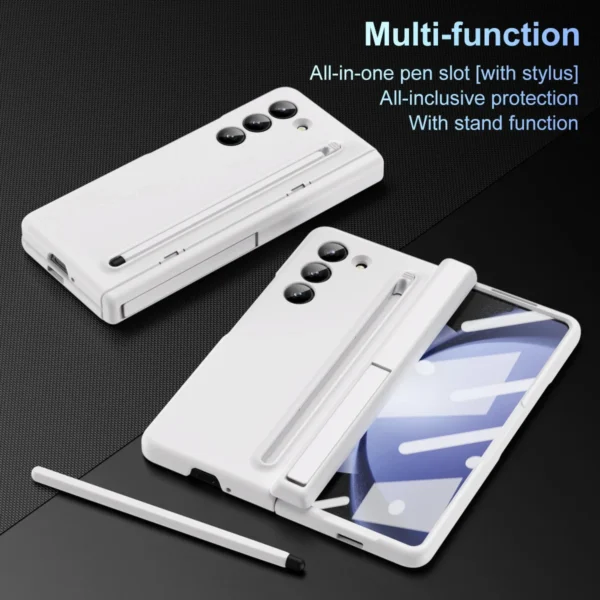 Luxury Premium Invisible Stand Hinge Stand Case Cover With S Pen For Samsung Galaxy Z Fold 5 - Image 21