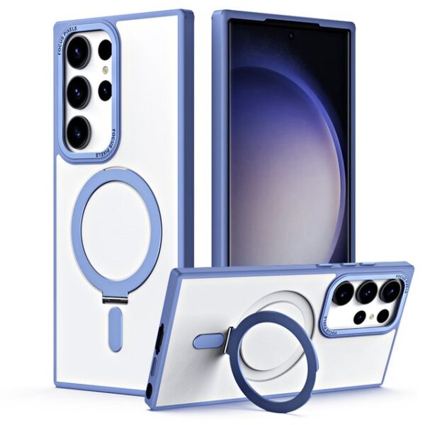 Magnetic Shockproof Matte Stand Holder Compatbile to Magsafe Wireless Charger Case For Samsung Galaxy S23 Ultra 5G - Image 6