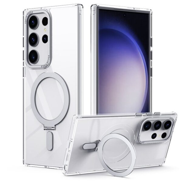 Magnetic Shockproof Matte Stand Holder Compatbile to Magsafe Wireless Charger Case For Samsung Galaxy S23 Ultra 5G - Image 3