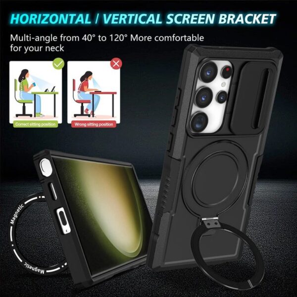 Heavy Duty Protective Sliding Camshield Magsafe Case for Samsung Galaxy S22/S23/S24 Ultra Series - Image 15