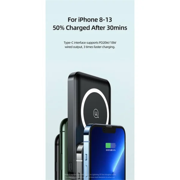 USAMS 10000mah 22.5W Fast Magnetic Wireless Portable Powerbank - Image 30