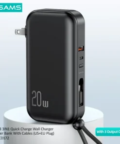 Alternative view of Usams 3IN1 Fast Charging 10,0000Mah Power bank and Wall Charger
