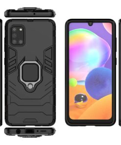 Samsung Galaxy A71 Armor Ringcase with Stand + 3D Tempered Glass Protector