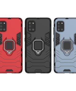 Alternative view of Samsung Galaxy A71 Armor Ringcase with Stand + 3D Tempered Glass Protector