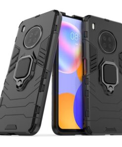 Huawei Y9A Armor Ring Case + 3D Tempered Glass Protector