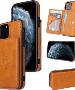 iPhone 11 Series Luxury Leather Wallet Back Cover Case
