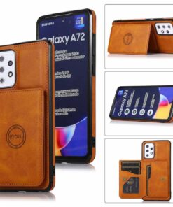 Alternative view of Samsung A72 Luxury Leather Wallet Back Cover Case