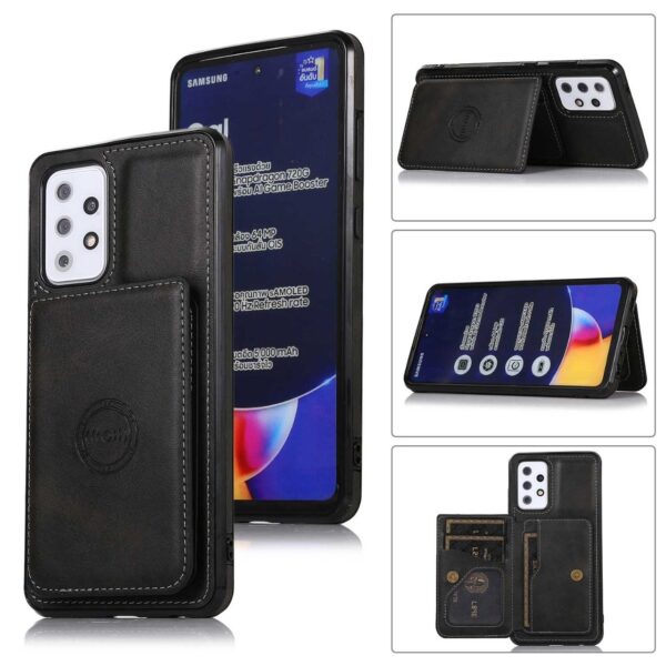 Samsung A72 Luxury Leather Wallet Back Cover Case - Image 5