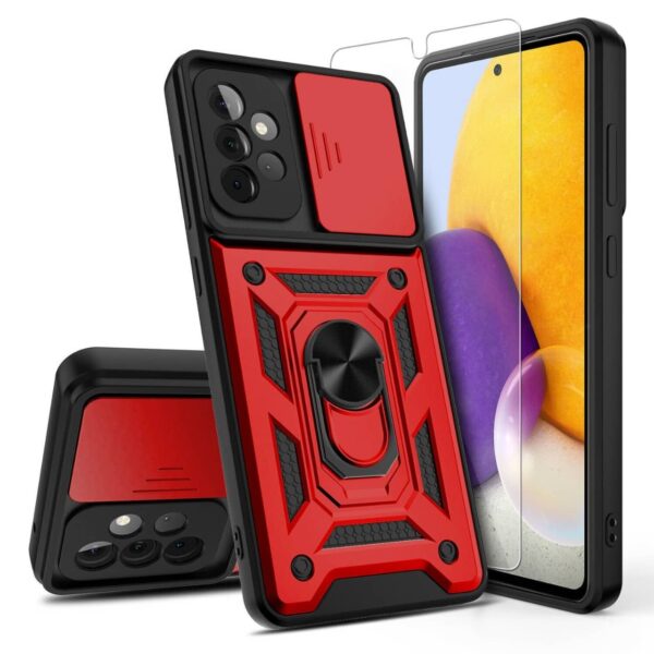 Samsung A32 Slide Window Armor Case + free 3D Glass Protector - Image 2