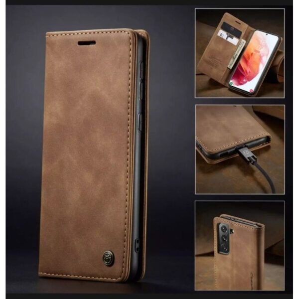 Samsung S21 Plus CaseMe Leather Flip Cover - Image 4