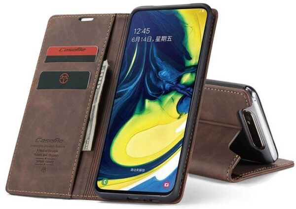 Samsung Galaxy  A80 CaseMe Leather Flip Case - Image 4