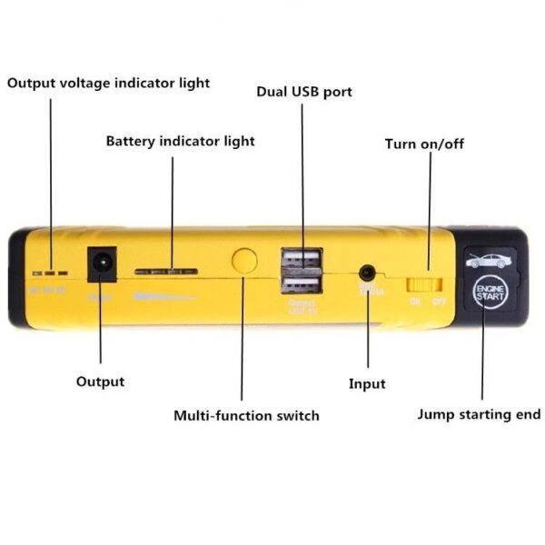 Hi-Power 10000 MAh Multifunction Car Jump Starter - Image 15