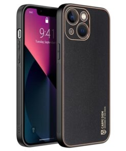 Alternative view of Dux Ducis Yolo Leather Electroplated Case for iPhone 12 and 13 Series