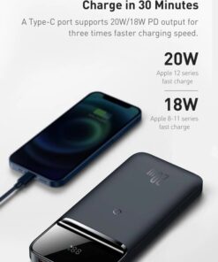 Alternative view of Baseus Magnetic Power Bank, 10,000mAh Mag-Safe Wireless Portable Charger, PD 20W USB-C Battery Pack