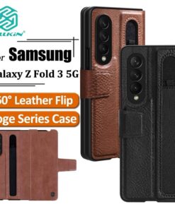 Nillkin Luxury Aoge Leather Phone Case For Samsung Galaxy Z Fold 3 With External Pen Tray