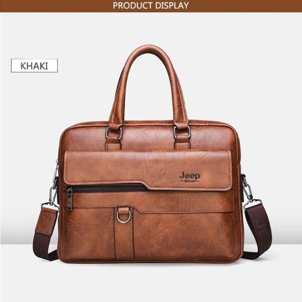JEEP BULUO Men Business Briefcase High Quality Office Laptop & Macbook Bag - Image 7