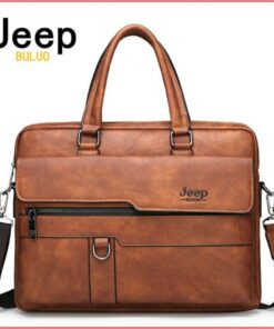 JEEP BULUO Men Business Briefcase High Quality Office Laptop & Macbook Bag