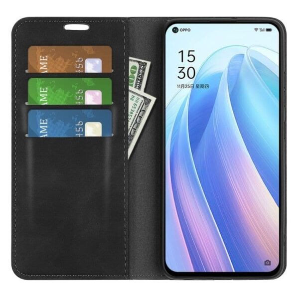 Oppo Reno 7 4G & 5G Series Retro-skin Magnetic Suction Leather Case - Image 14