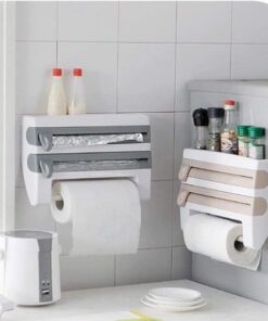 Alternative view of Big size Tripple paper dispenser with top shelf