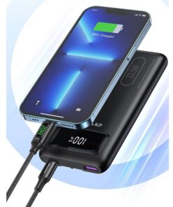 Alternative view of Awei P169K 20000mAh 22.5W Fast Charging Dual Input Dual Output with Built-in Cable LCD Display Power Bank