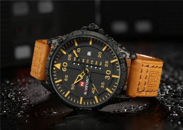 NAVIFORCE Waterproof Military Sport Quartz Men's Watches With Leather Strap - Image 16