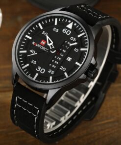 Alternative view of NAVIFORCE Waterproof Military Sport Quartz Men's Watches With Leather Strap