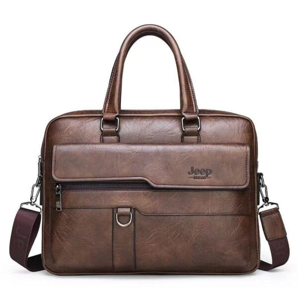 JEEP BULUO Brand Business Briefcase Split Leather High Quality Laptop Bag - Image 17