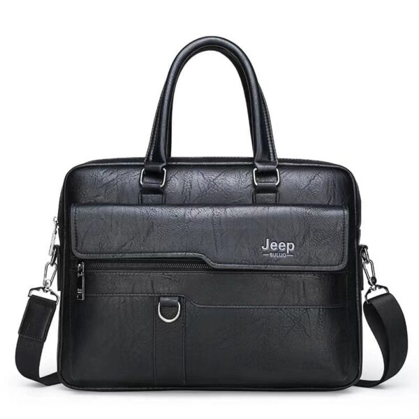 JEEP BULUO Brand Business Briefcase Split Leather High Quality Laptop Bag - Image 15