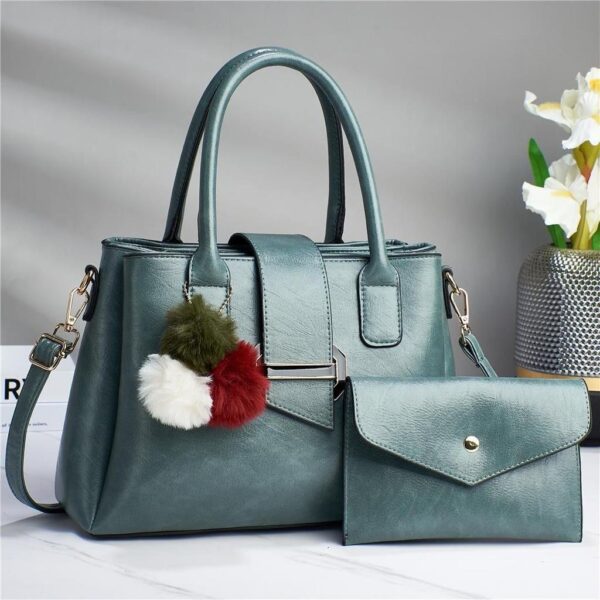 Zsmart Fashion Designer Premium Quality 2 in 1 Tote Ladies Hand Bags Set - Image 6