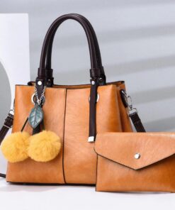 C&X Designer Classic 2 in 1 Leather design women fashion bag