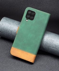 Samsung Galaxy A12 Magnetic Hasp Wallet Skin Feel Leather Flip Cover