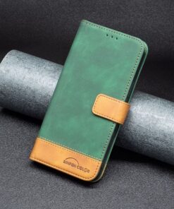 Alternative view of Samsung Galaxy A12 Magnetic Hasp Wallet Skin Feel Leather Flip Cover